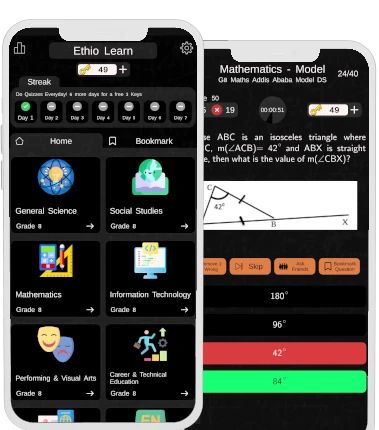 Ethio Learn - Grade 8 Quizzes Mobile App For Ethiopian Students For Exam and Study Preparation New Curriculem