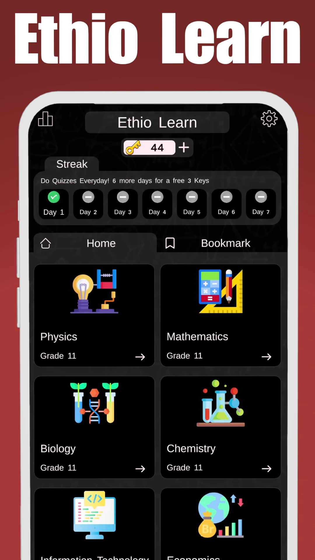 Ethio Learn  Grade 11 Quizzes App Screen Shot Images